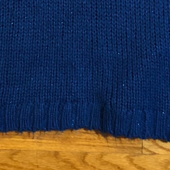 GIRLS JUSTICE METALLIC BLUE PINK COOL SWEATER 12 * - Picture 7 of 8